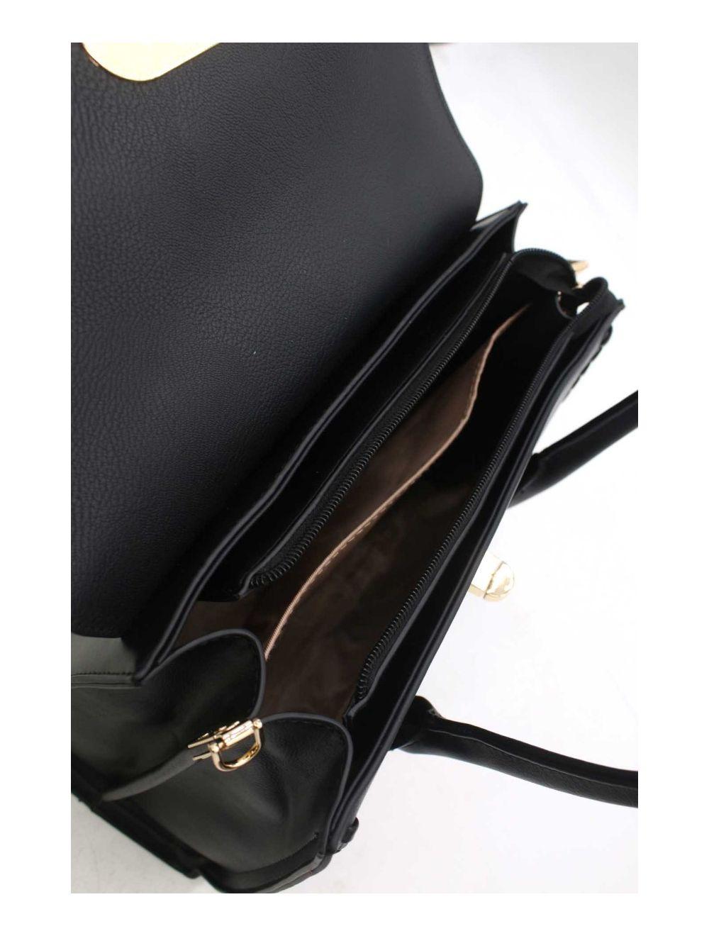 tom&eva Sac à Main à Rabat Chic-24B-5899-Noir