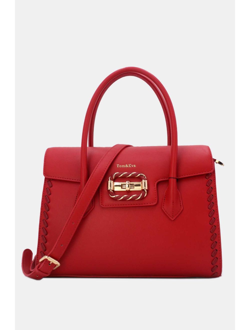 tom&eva Sac à Main à Rabat Chic-24B-5899-Rouge