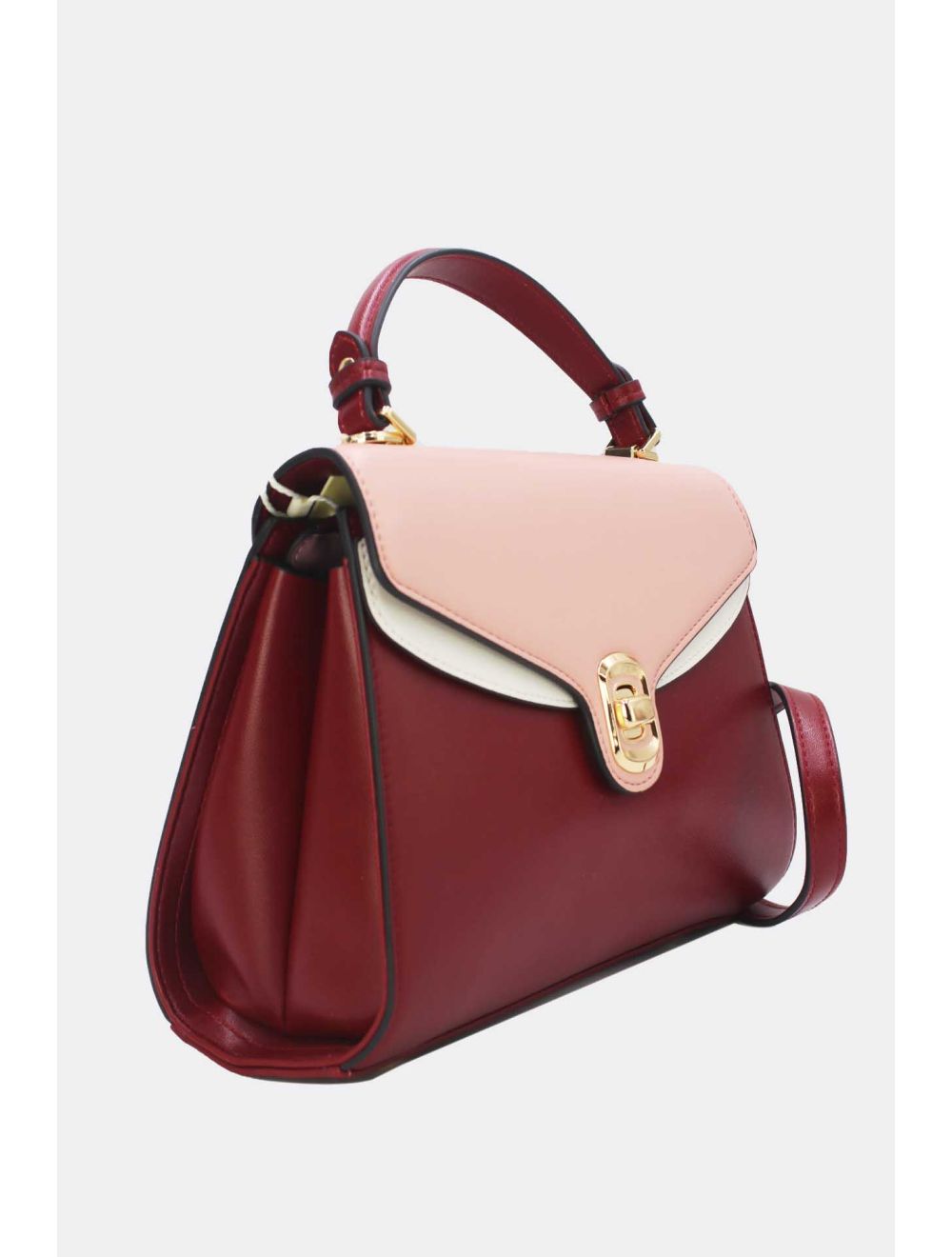 Tom&eva Sac à Main à Rabat Chic 24B-6072-Wine/Pink