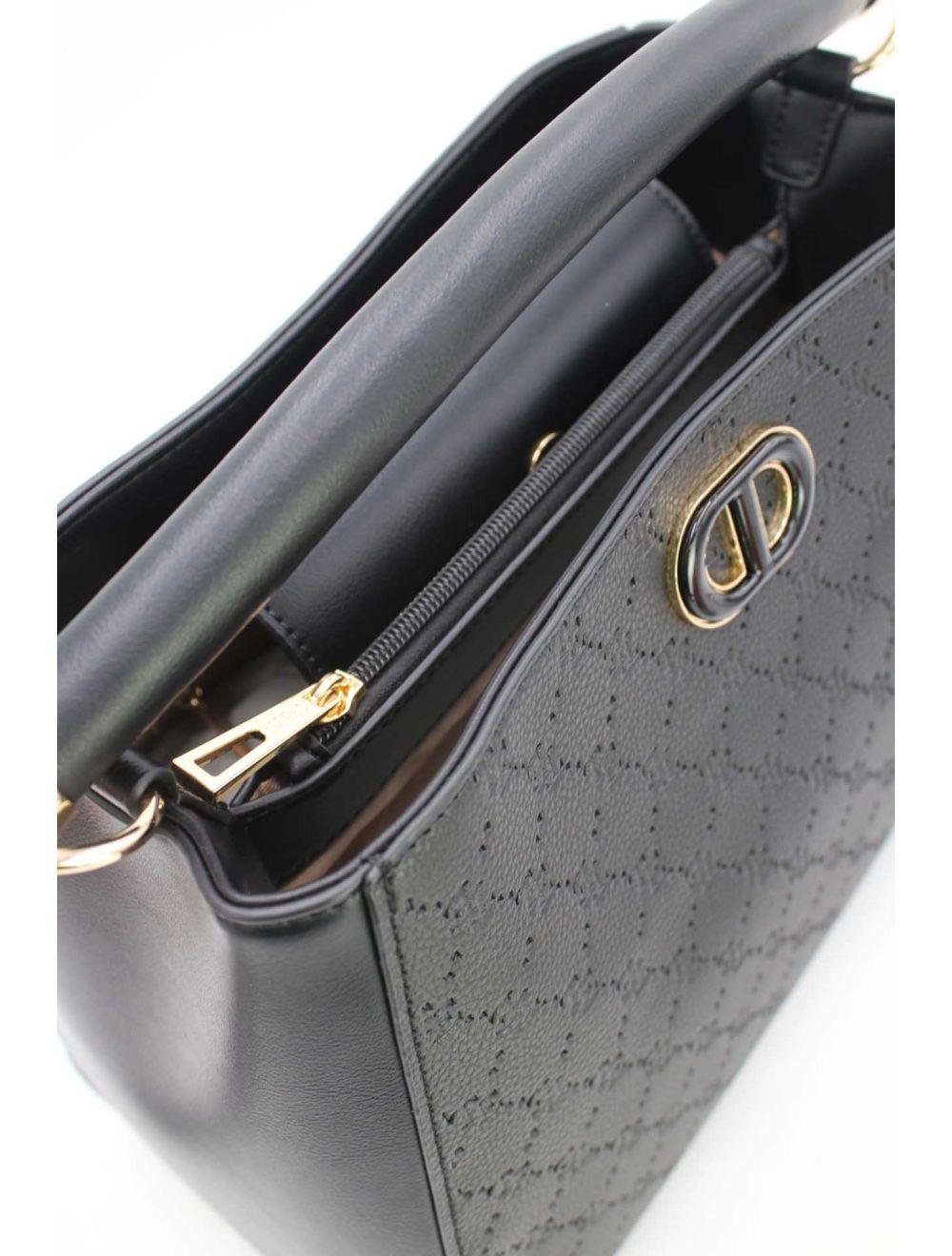 Tom&eva Sac à Main Biface Embossé 6746A-Noir