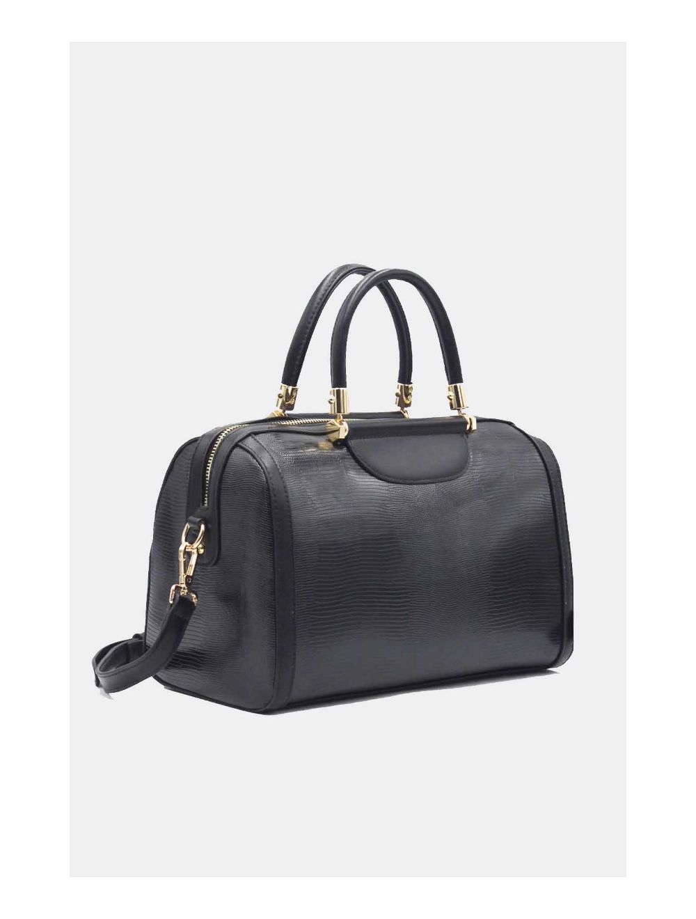 Tom&eva Sac à Main Bowling Bicouleur-8023-Noir