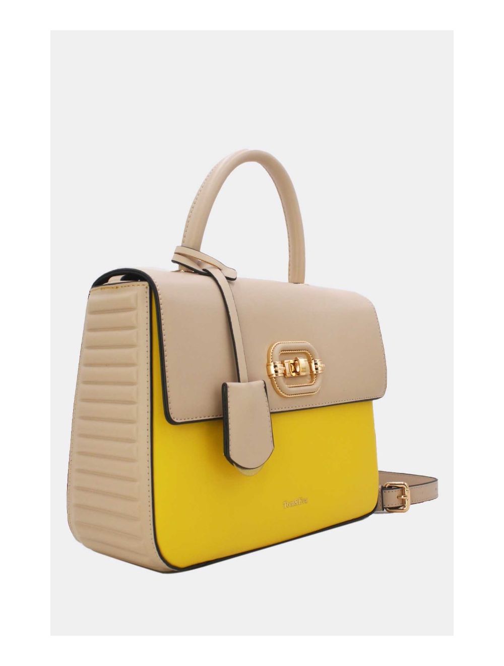 Tom&eva Sac à Main Classique 24B-6054-Yellow/Khaki