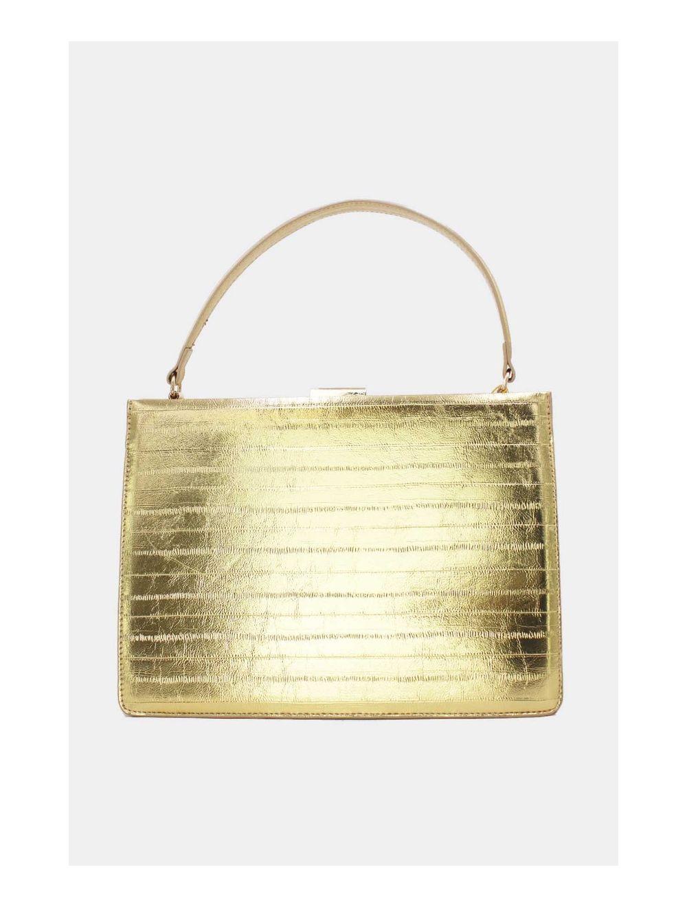 Tom&eva Sac à Main Effet Croco 24P-5870-Doré