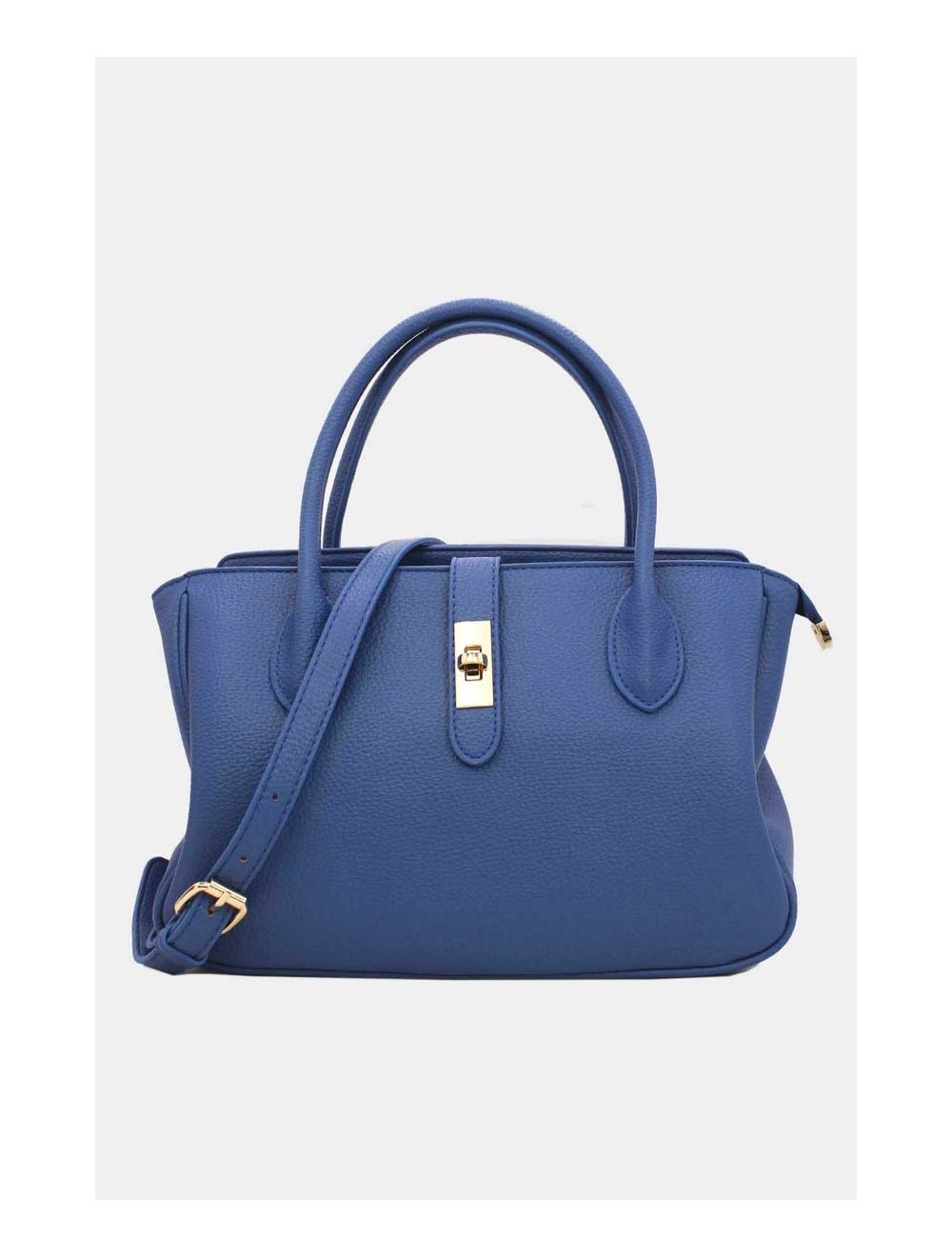 Tom&eva Sac à Main Effet Cuir Grainé 6956 -Bleu