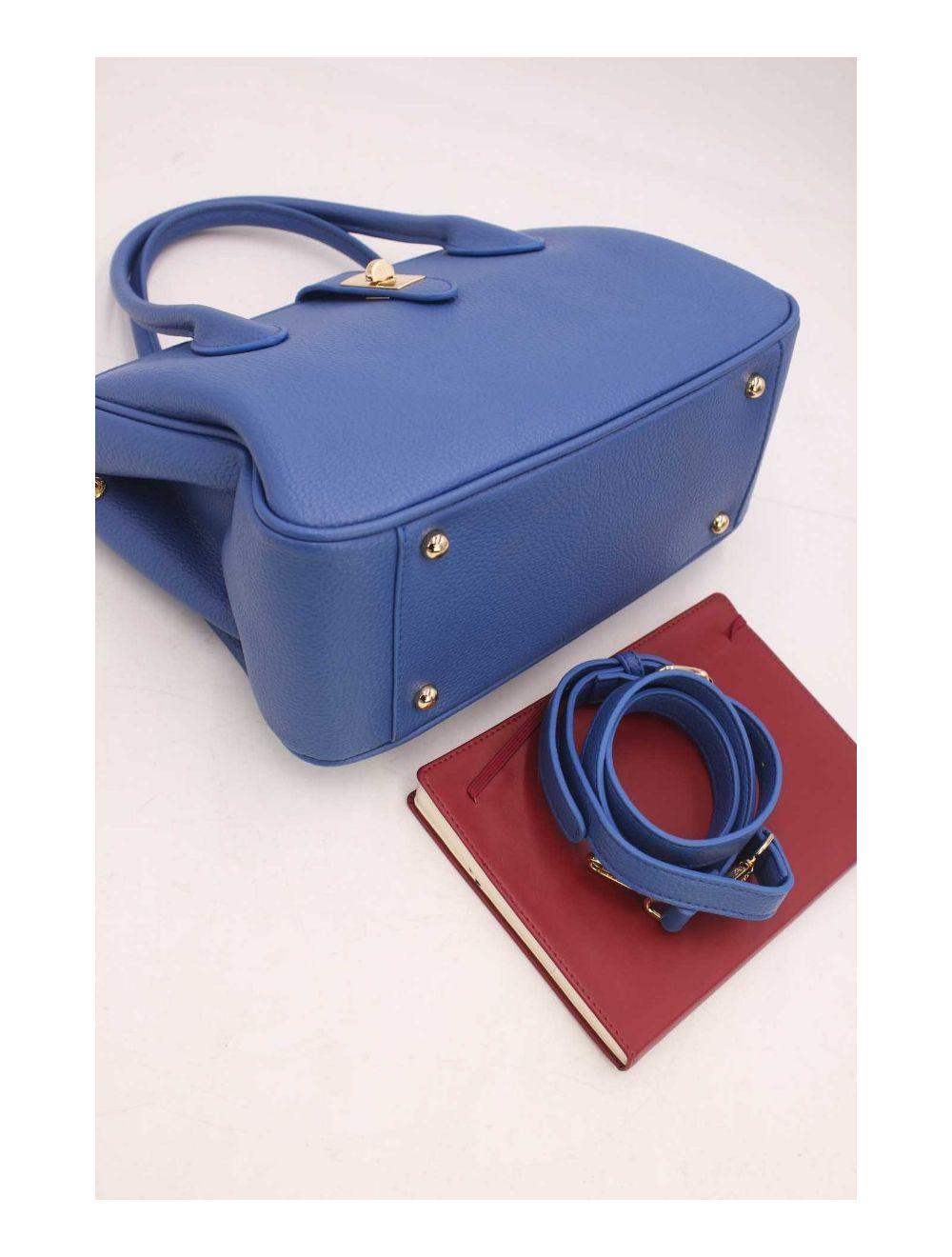 tom&eva Sac à Main Effet Cuir Grainé 6956 -Bleu