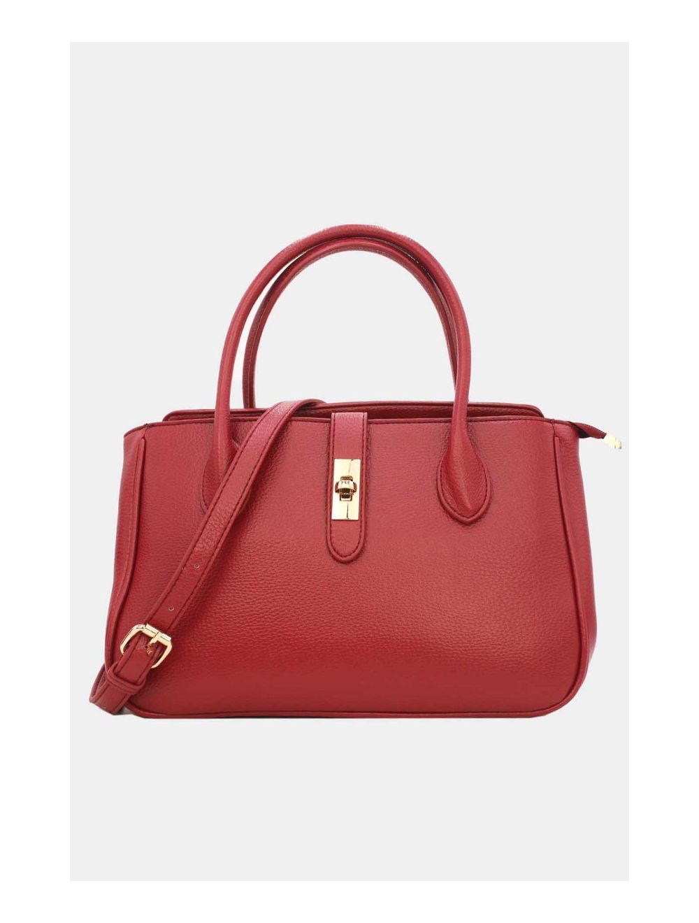Tom&eva Sac à Main Effet Cuir Grainé 6956 -Rouge