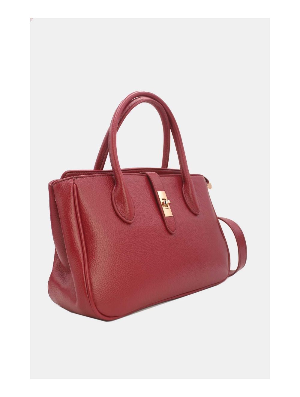 Tom&eva Sac à Main Effet Cuir Grainé 6956 -Rouge