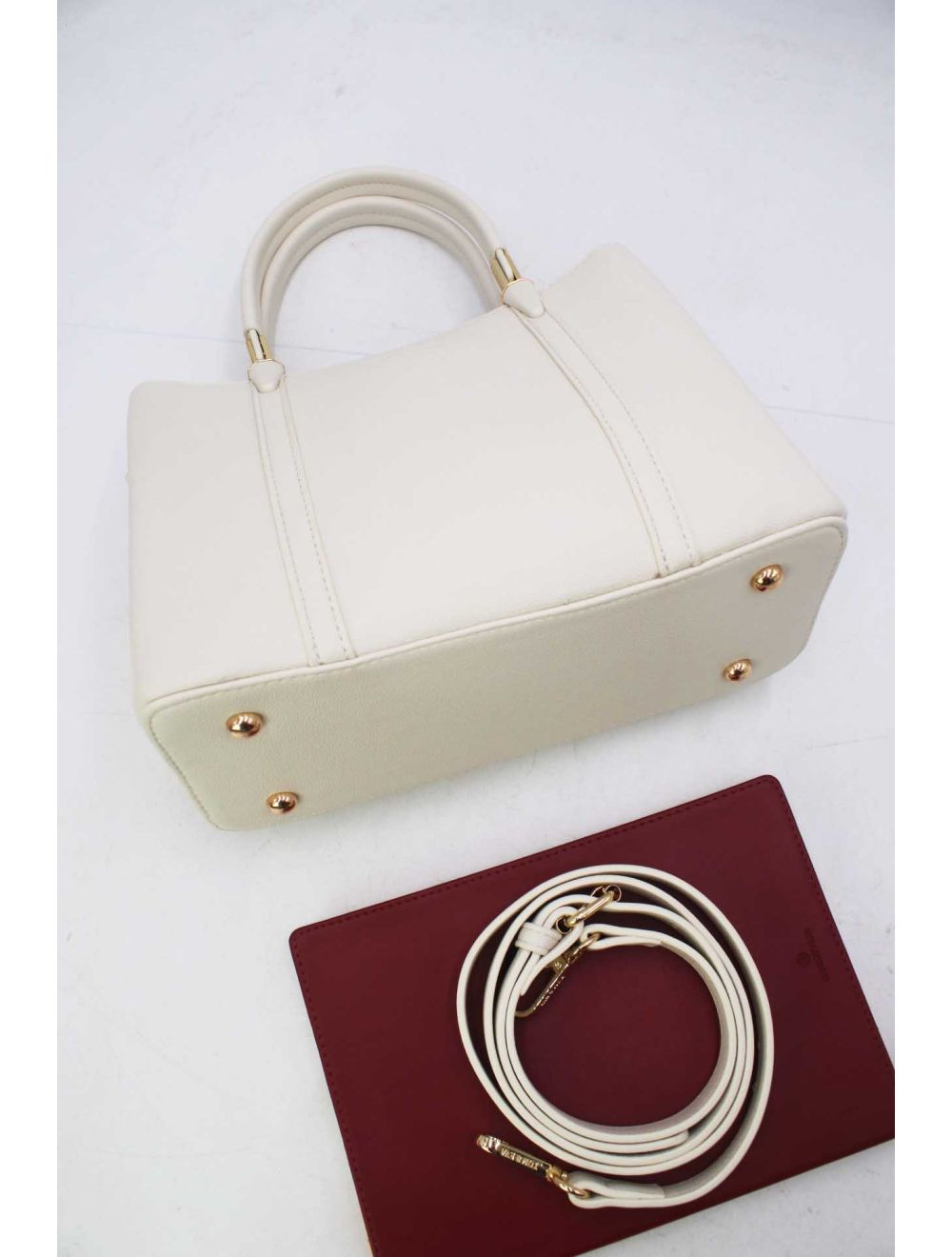 Tom&eva Sac à Main Effet Cuir Urban 24B-6078-Blanc