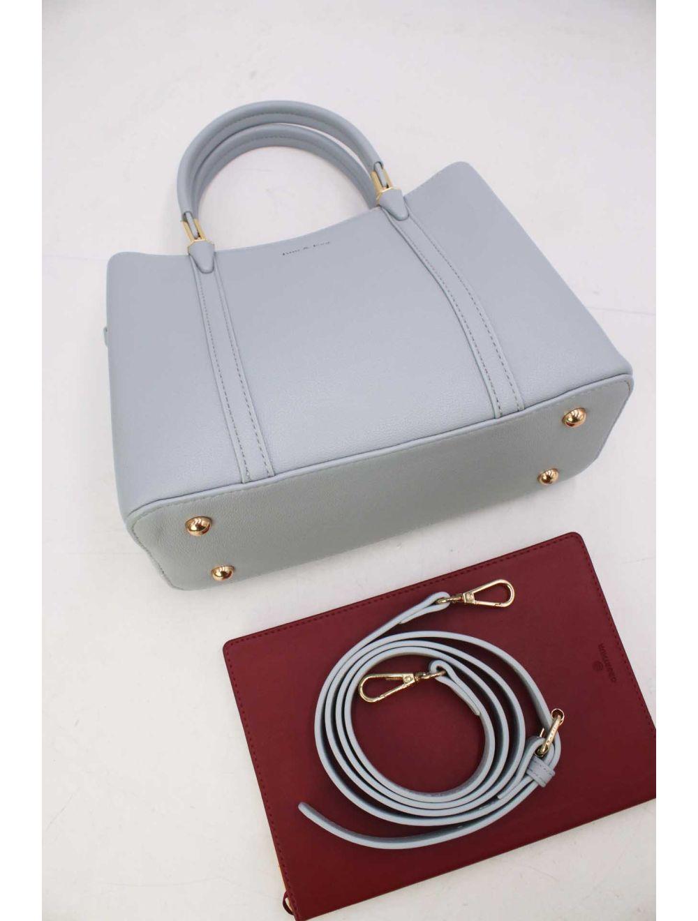 Tom&eva Sac à Main Effet Cuir Urban 24B-6078-Bleu