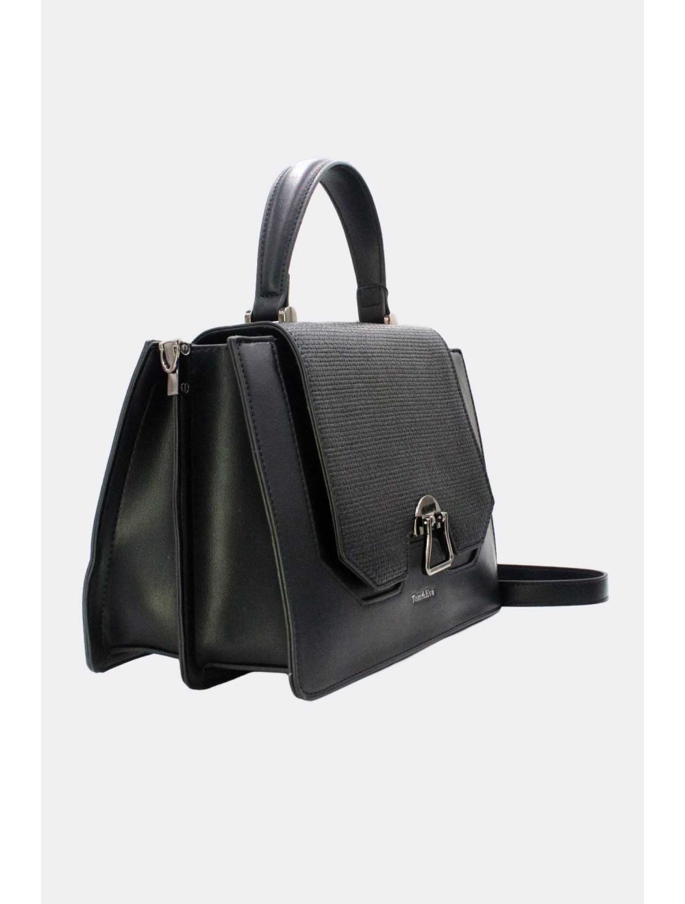 Tom&eva Sac à Main Effet Paille 24B-6129-Noir