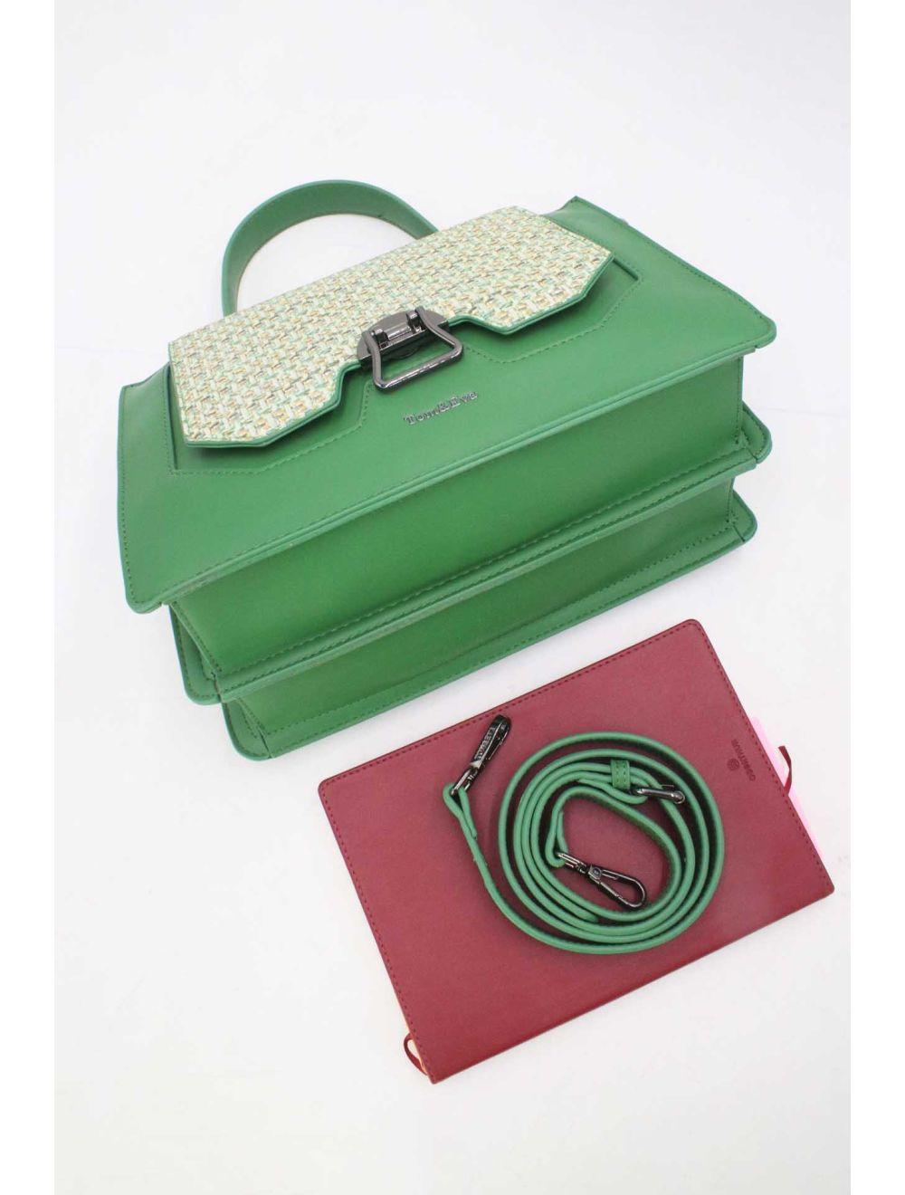 Tom&eva Sac à Main Effet Paille 24B-6129-Vert