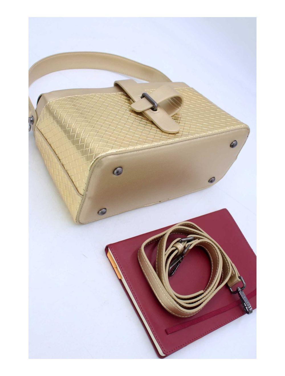 Tom&eva Sac à Main Effet Tissus Tressé 24B-6125-Or