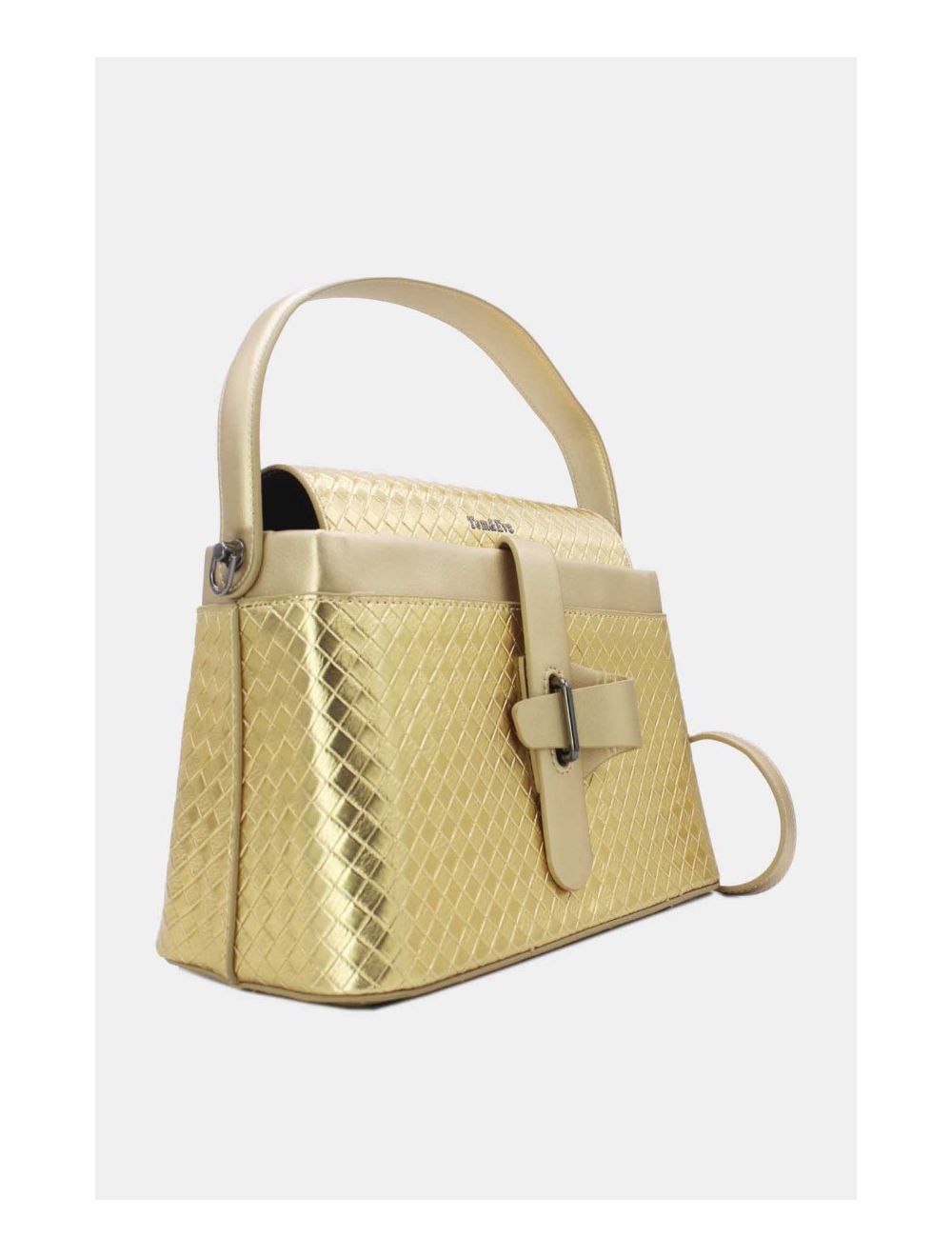 tom&eva Sac à Main Effet Tissus Tressé 24B-6125-Or