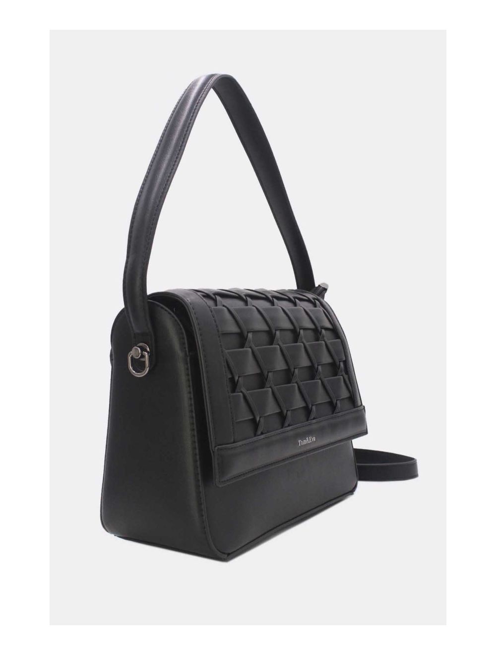 Tom&eva Sac à Main Effet Tressé 24B-6091-Noir