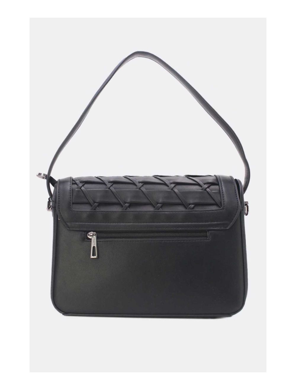 Tom&eva Sac à Main Effet Tressé 24B-6091-Noir