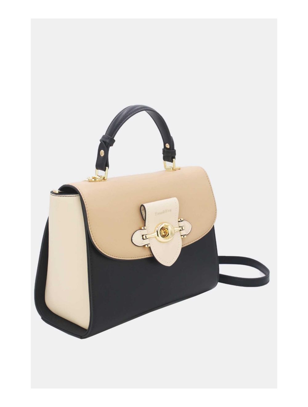 Tom&eva Sac à Main Élégant Tricolors-24B-5895-Noir