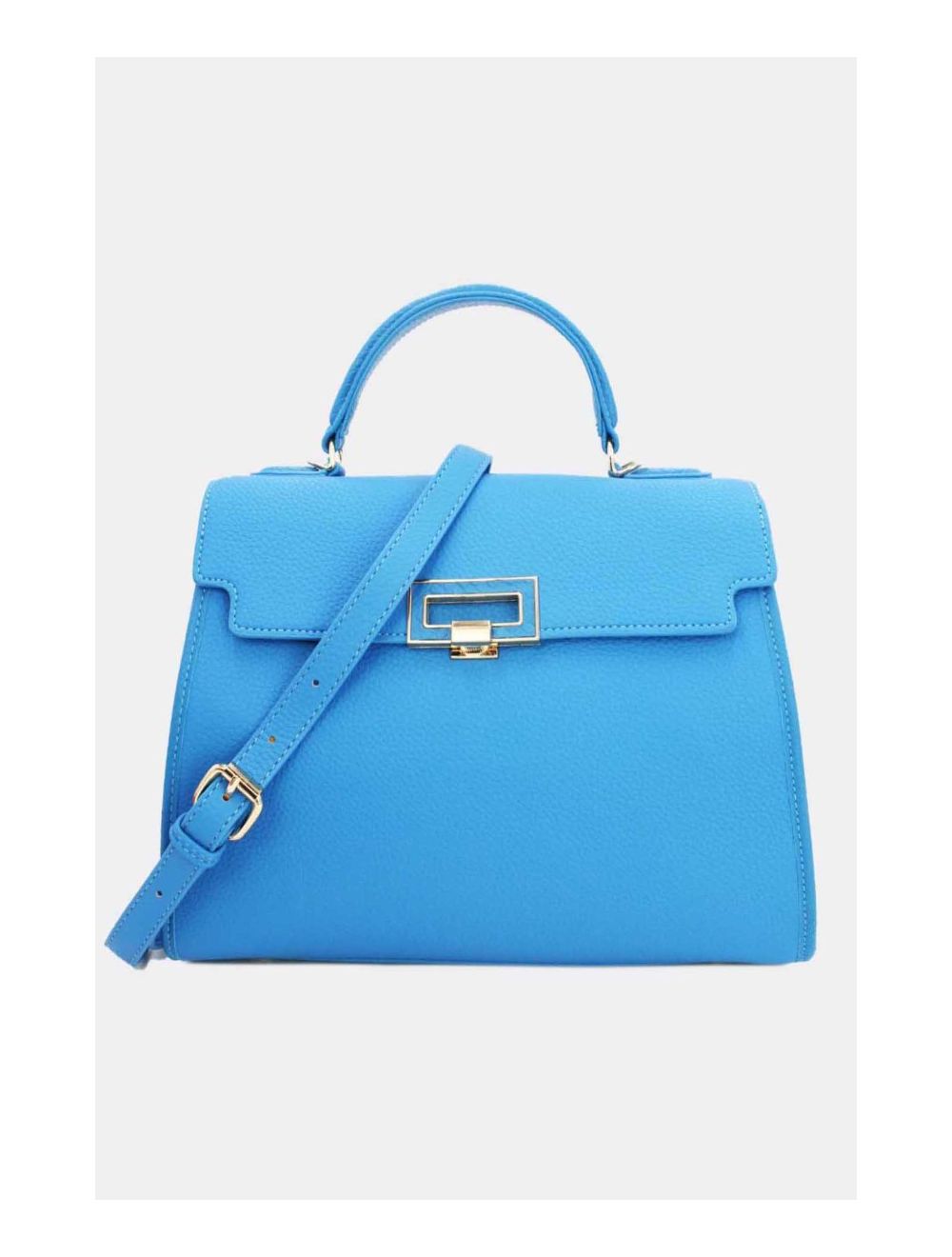 tom&eva Sac à Main En Relief Litchi 6898S-Bleu