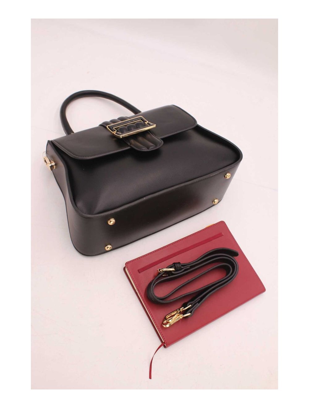 Tom&eva Sac à Main Femme Avec Languette 6939-Black