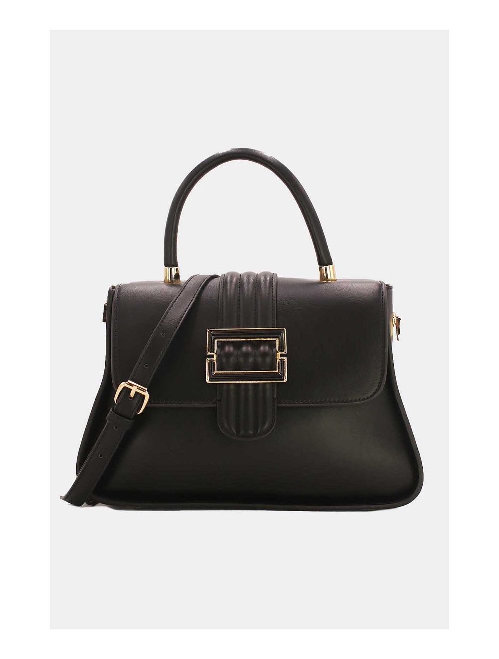 tom&eva Sac à Main Femme Avec Languette 6939-Black