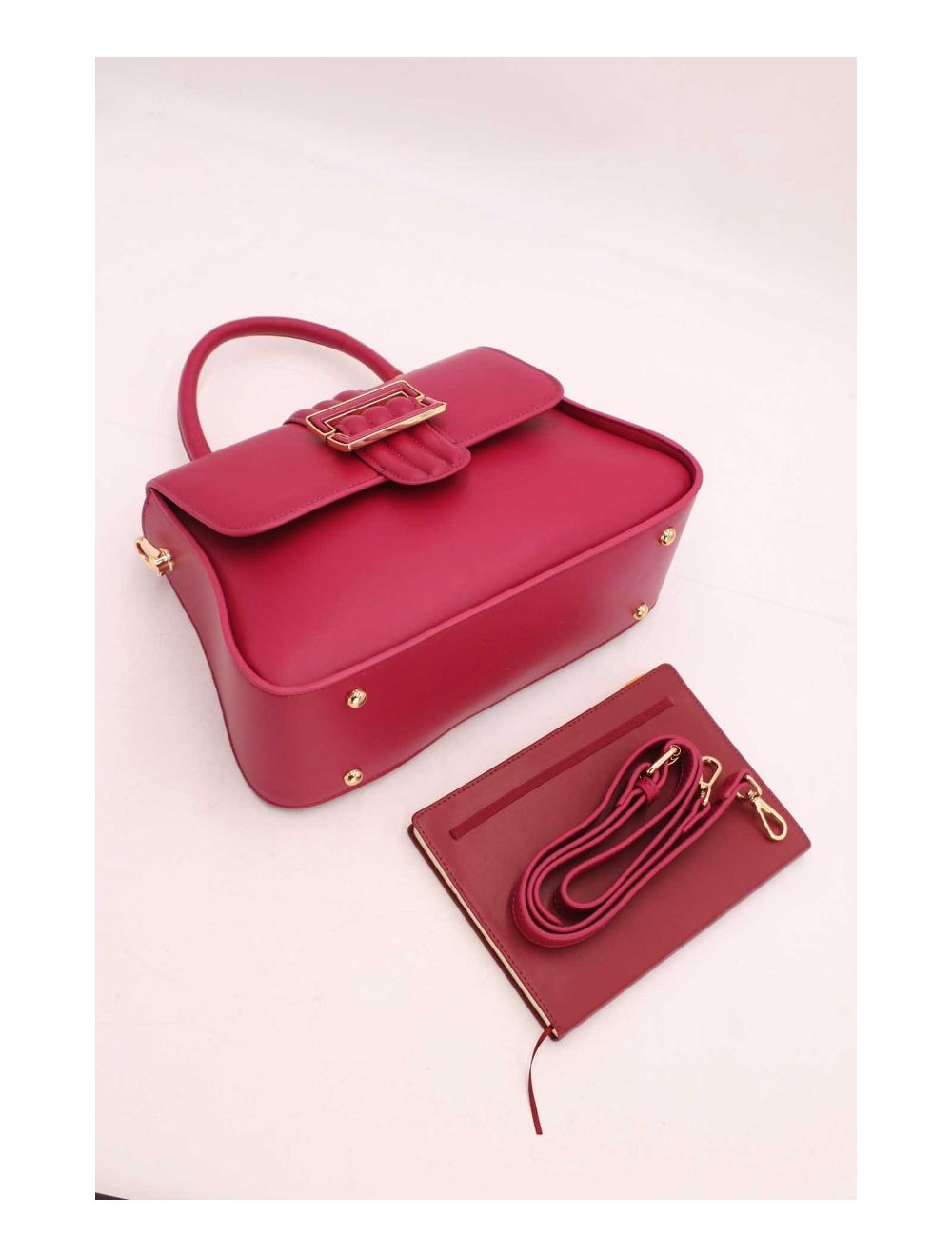 tom&eva Sac à Main Femme Avec Languette 6939-Red