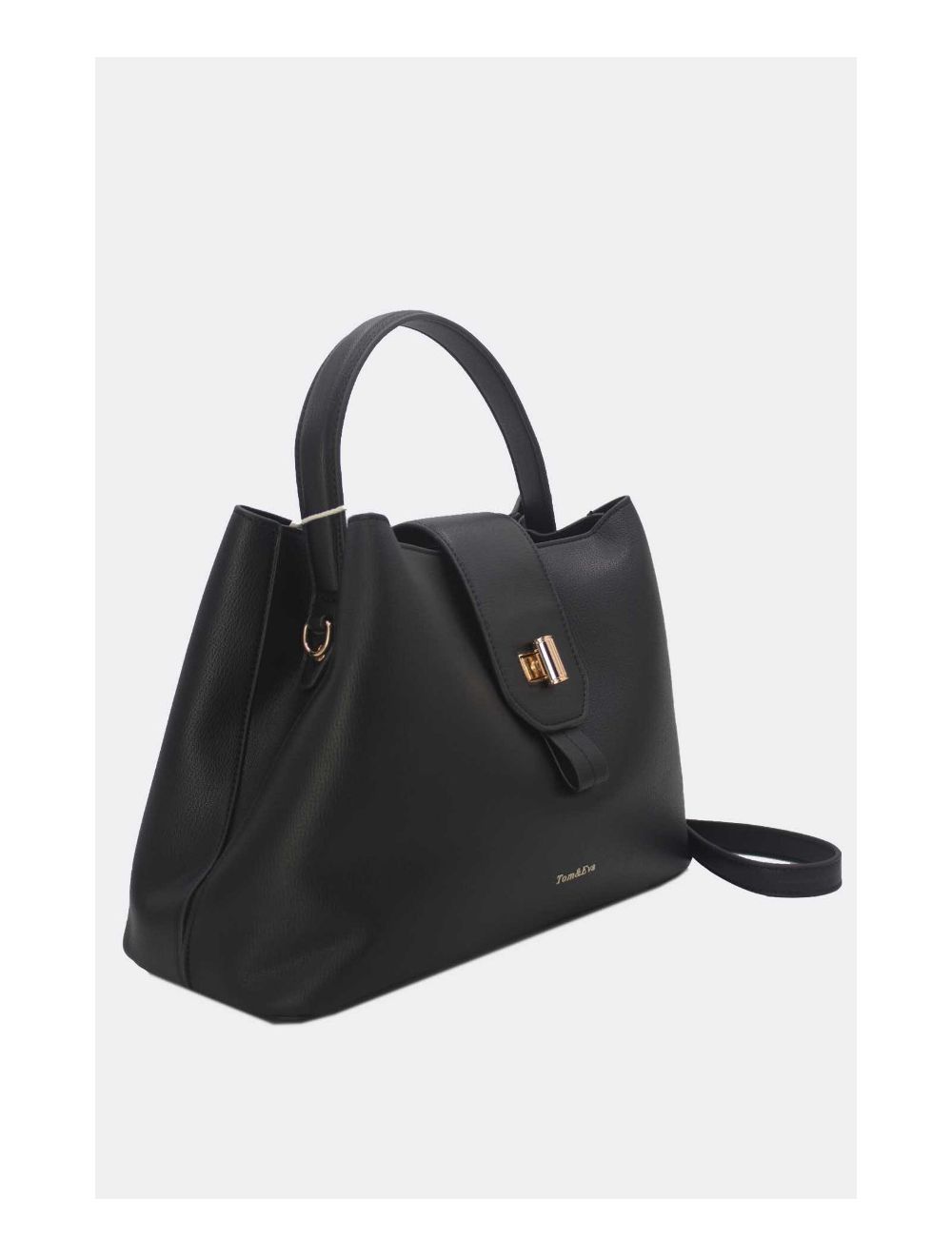 Tom&eva Sac à Main Femme Avec Languette 6982-Noir