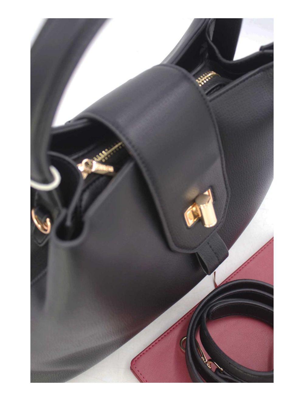 tom&eva Sac à Main Femme Avec Languette 6982-Noir