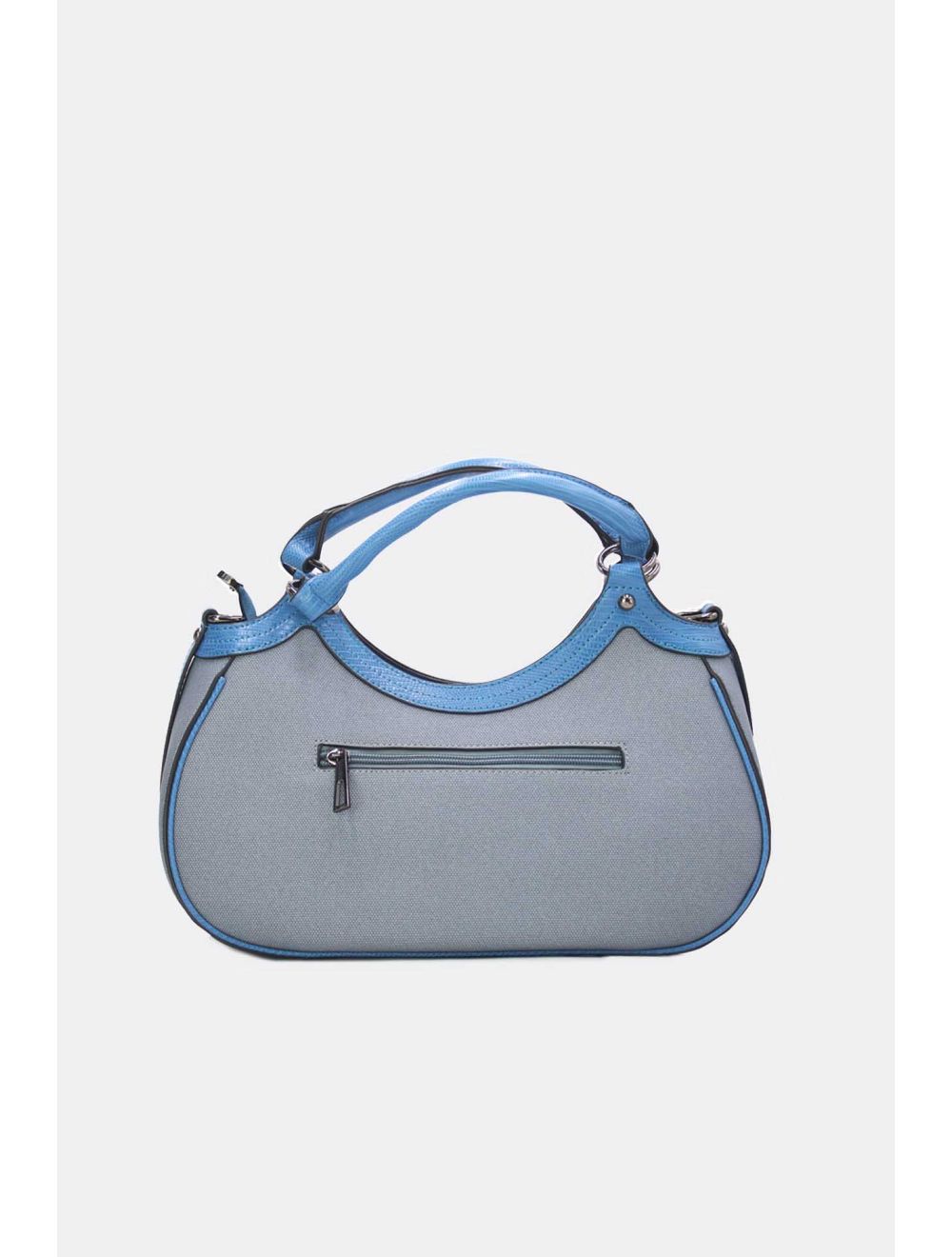 Tom&eva Sac à Main Femme Effet Tissu 24B-6058-Bleu