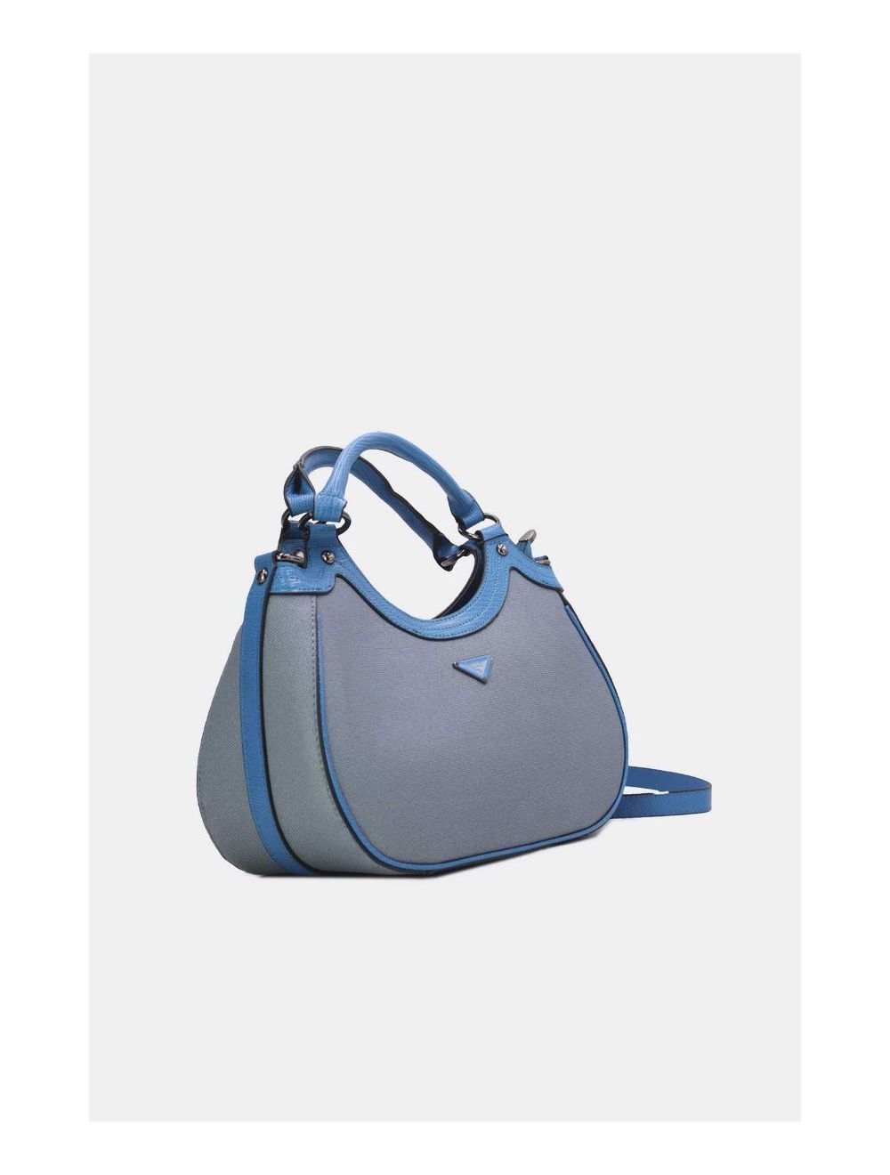 tom&eva Sac à Main Femme Effet Tissu 24B-6058-Bleu