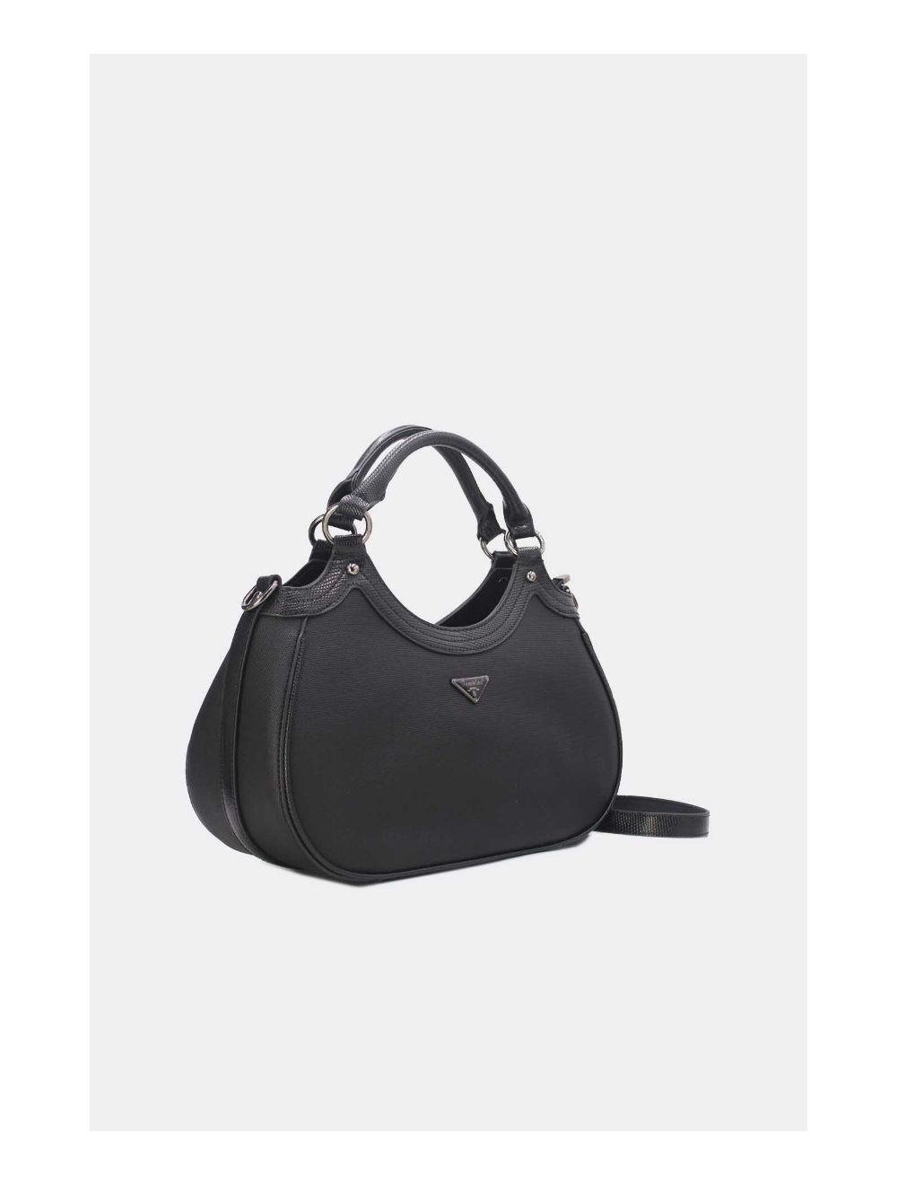 Tom&eva Sac à Main Femme Effet Tissu 24B-6058-Noir