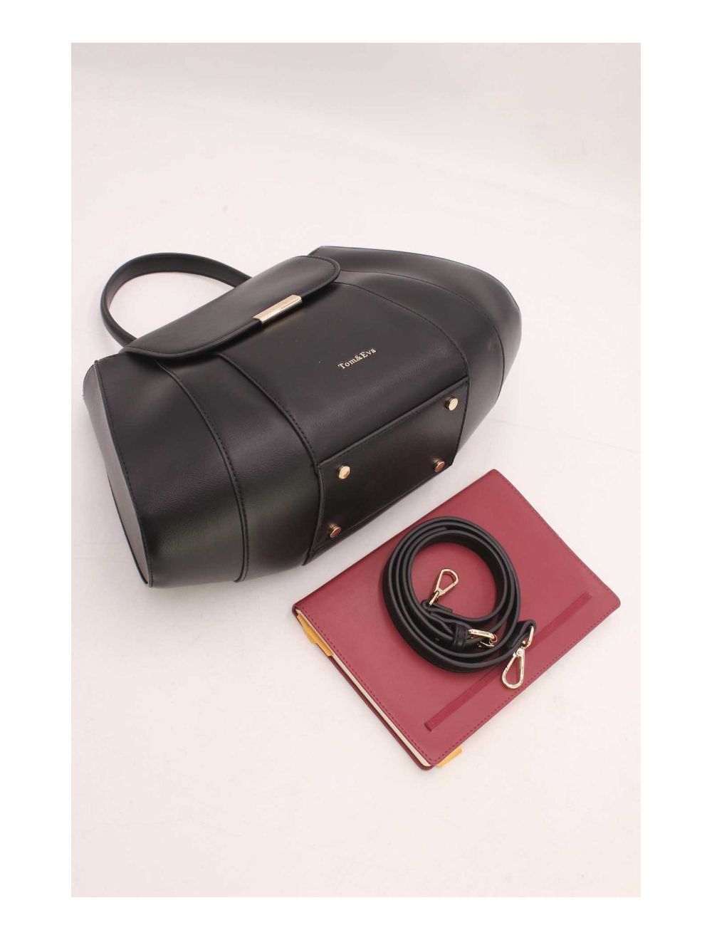 tom&eva Sac à Main Forme éventail Uni-6826U-Black