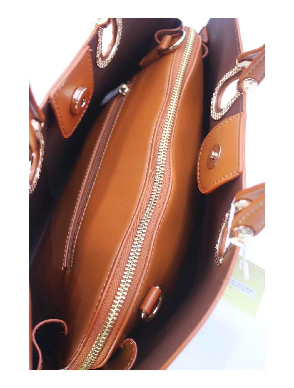 Tom&eva Sac à Main Forme Pétale 24B-6006-Marron