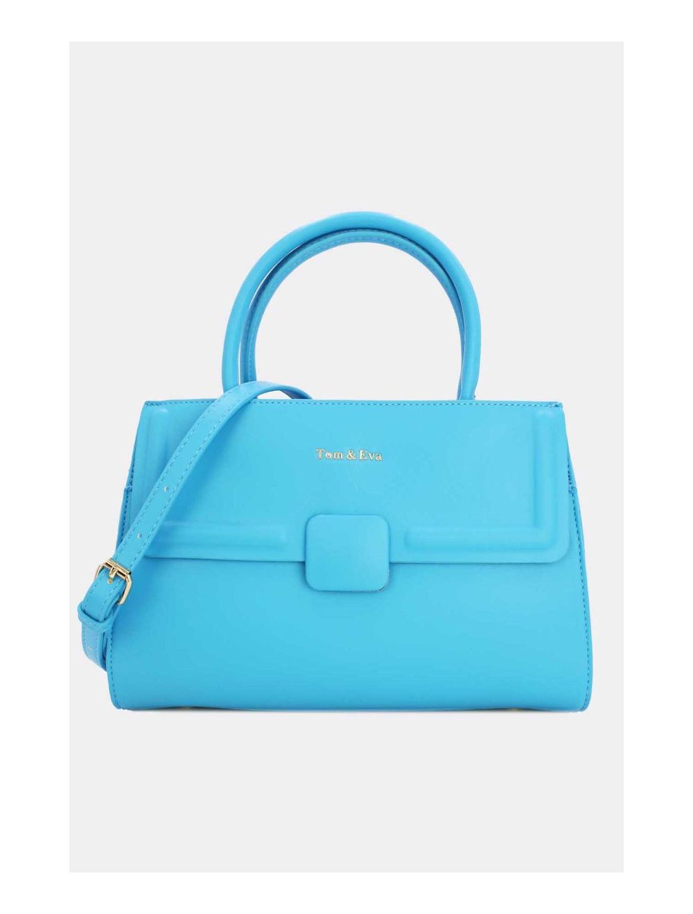 Tom&eva Sac à Main Moderne Boucle Carré-6906-Blue