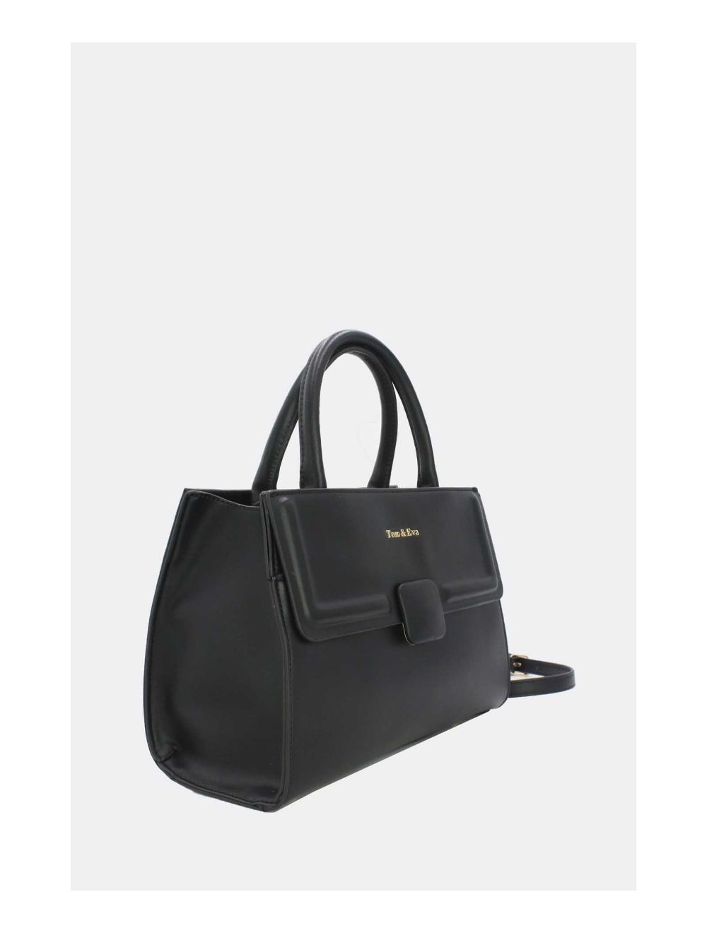 Tom&eva Sac à Main Moderne Boucle Carré-6906-Noir