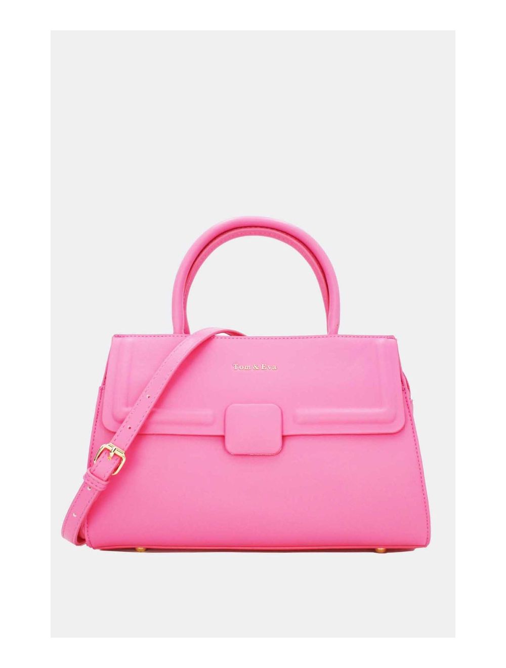 tom&eva Sac à Main Moderne Boucle Carré-6906-Pink