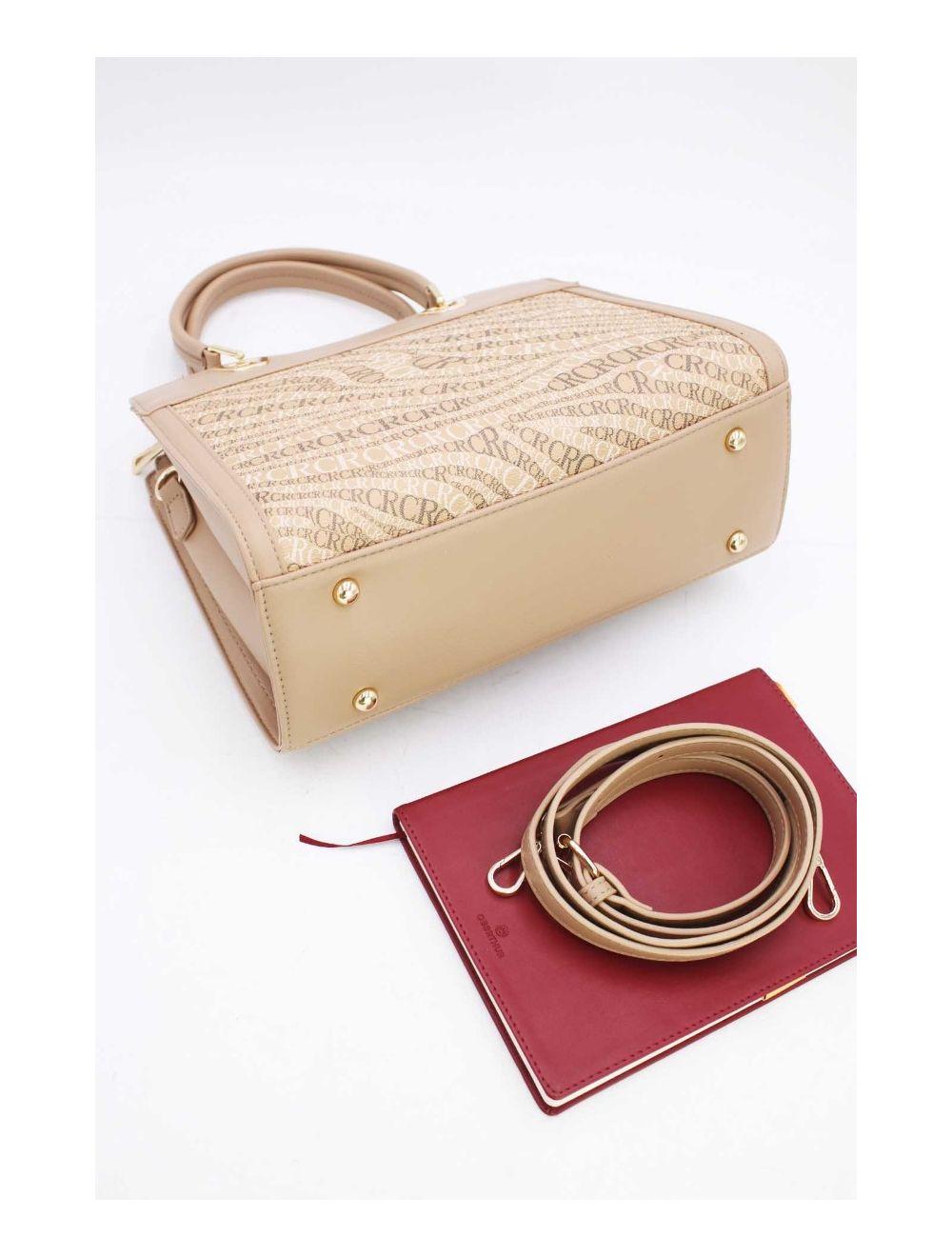 Tom&eva Sac à Main Monogramme-22B-5677-Abricot