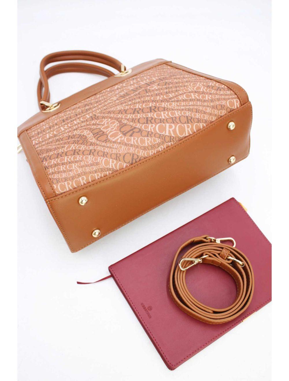 Tom&eva Sac à Main Monogramme-22B-5677-Marron