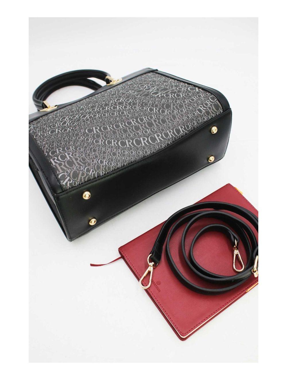 Tom&eva Sac à Main Monogramme-22B-5677-Noir