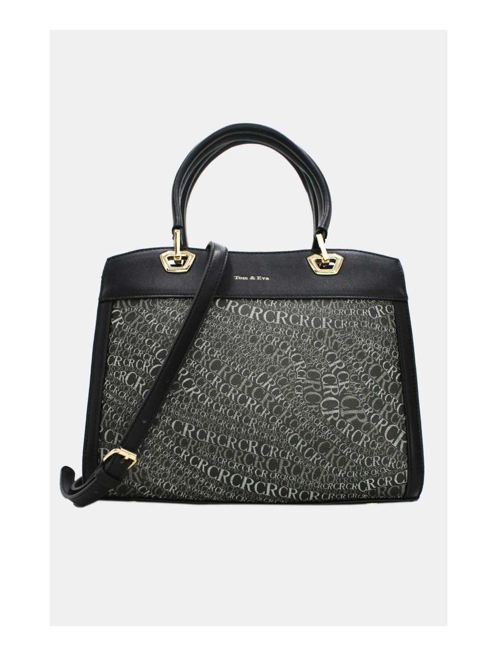 tom&eva Sac à Main Monogramme-22B-5677-Noir