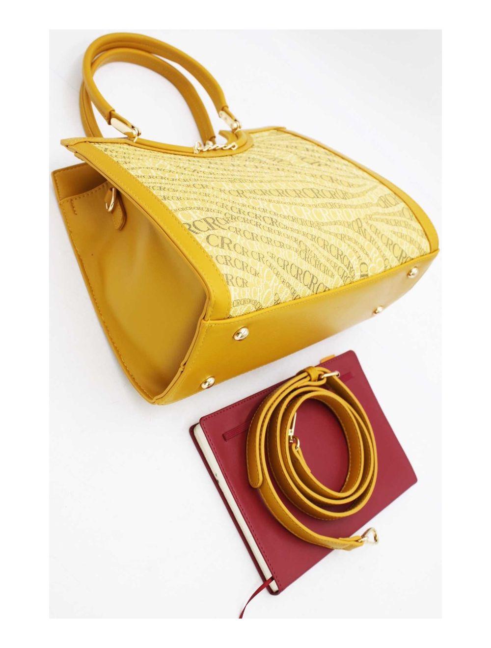 Tom&eva Sac à Main Monogramme-22B-5678-Yellow