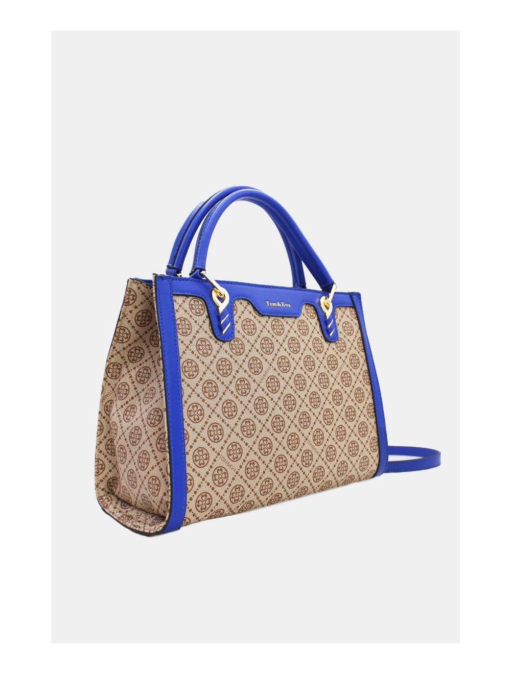 Tom&eva Sac à Main Monogramme-6934-Bleu