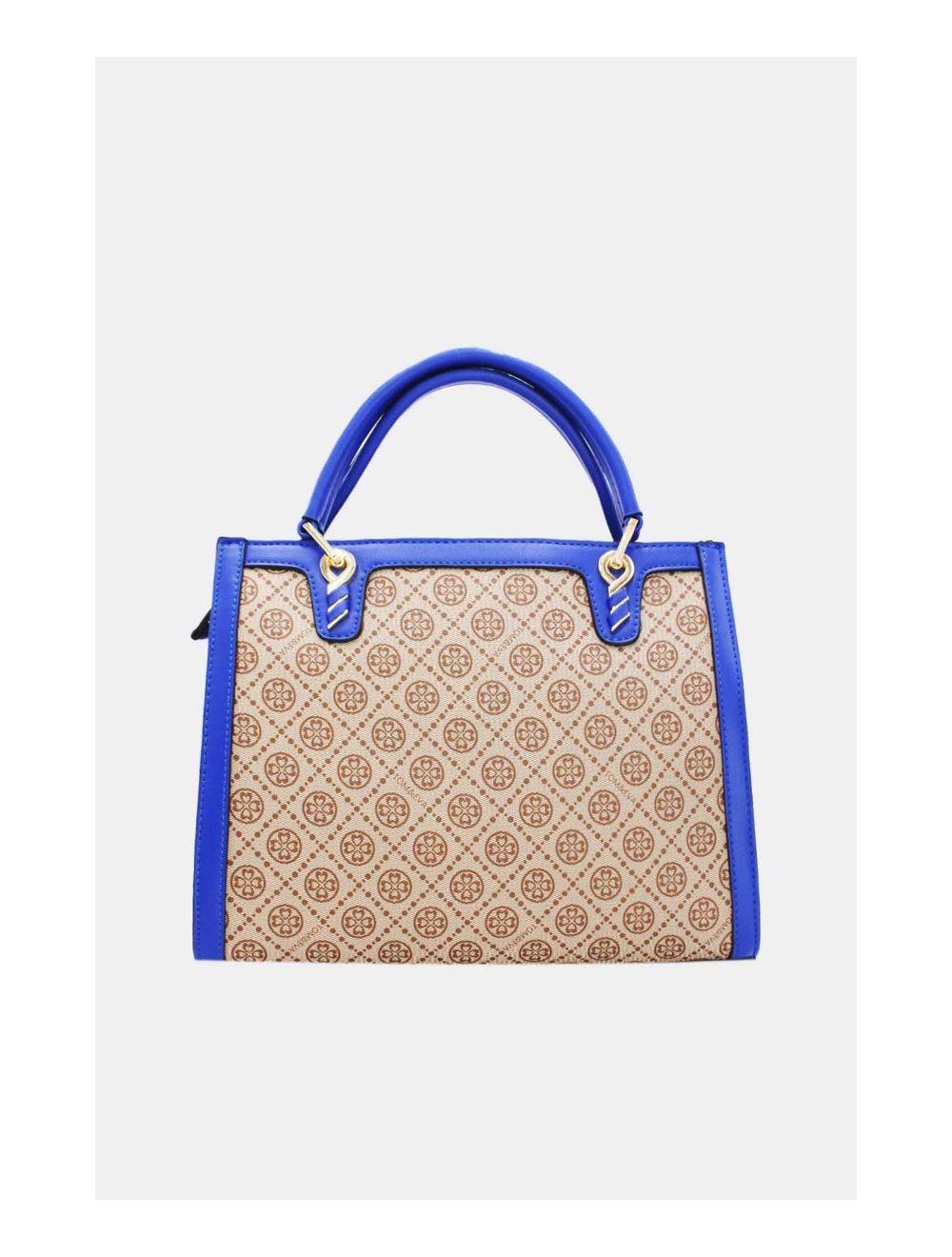 Tom&eva Sac à Main Monogramme-6934-Bleu