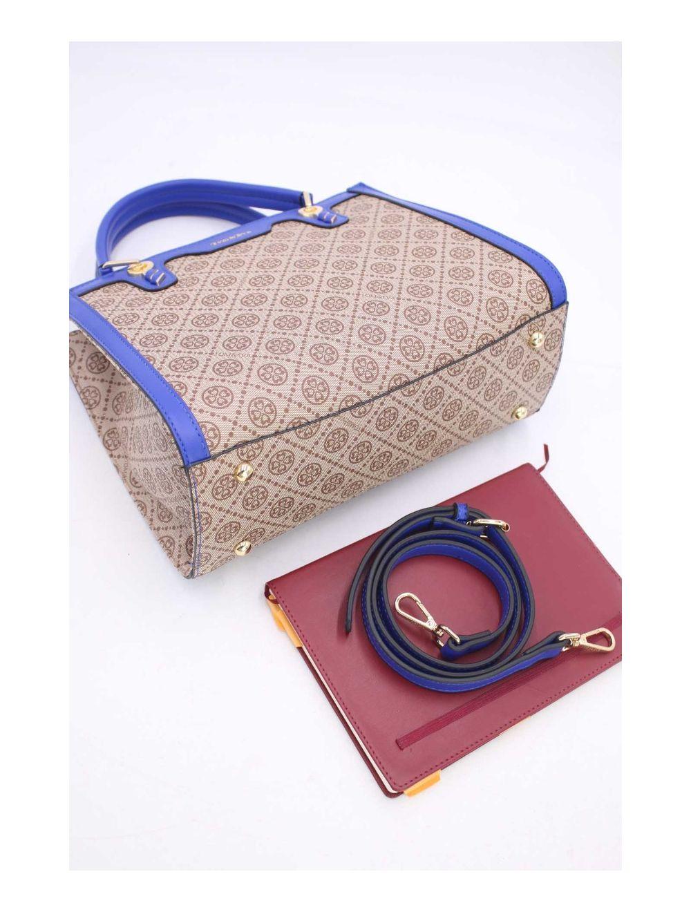 Tom&eva Sac à Main Monogramme-6934-Bleu