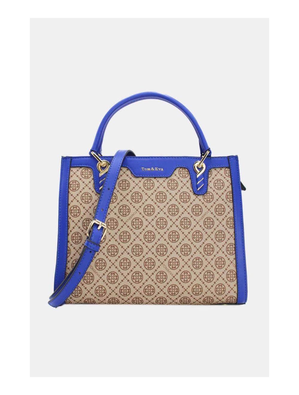 tom&eva Sac à Main Monogramme-6934-Bleu