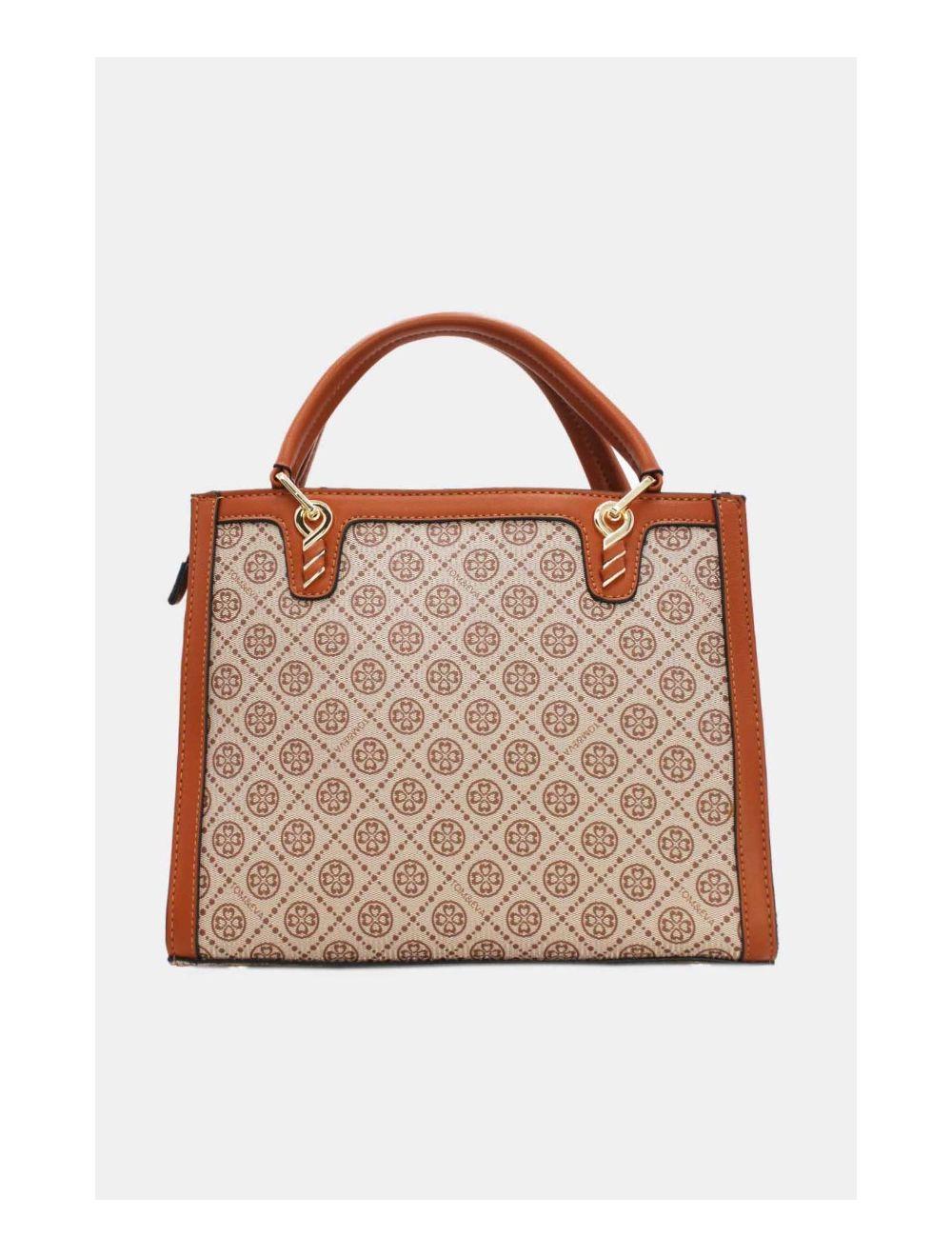 Tom&eva Sac à Main Monogramme-6934-Marron