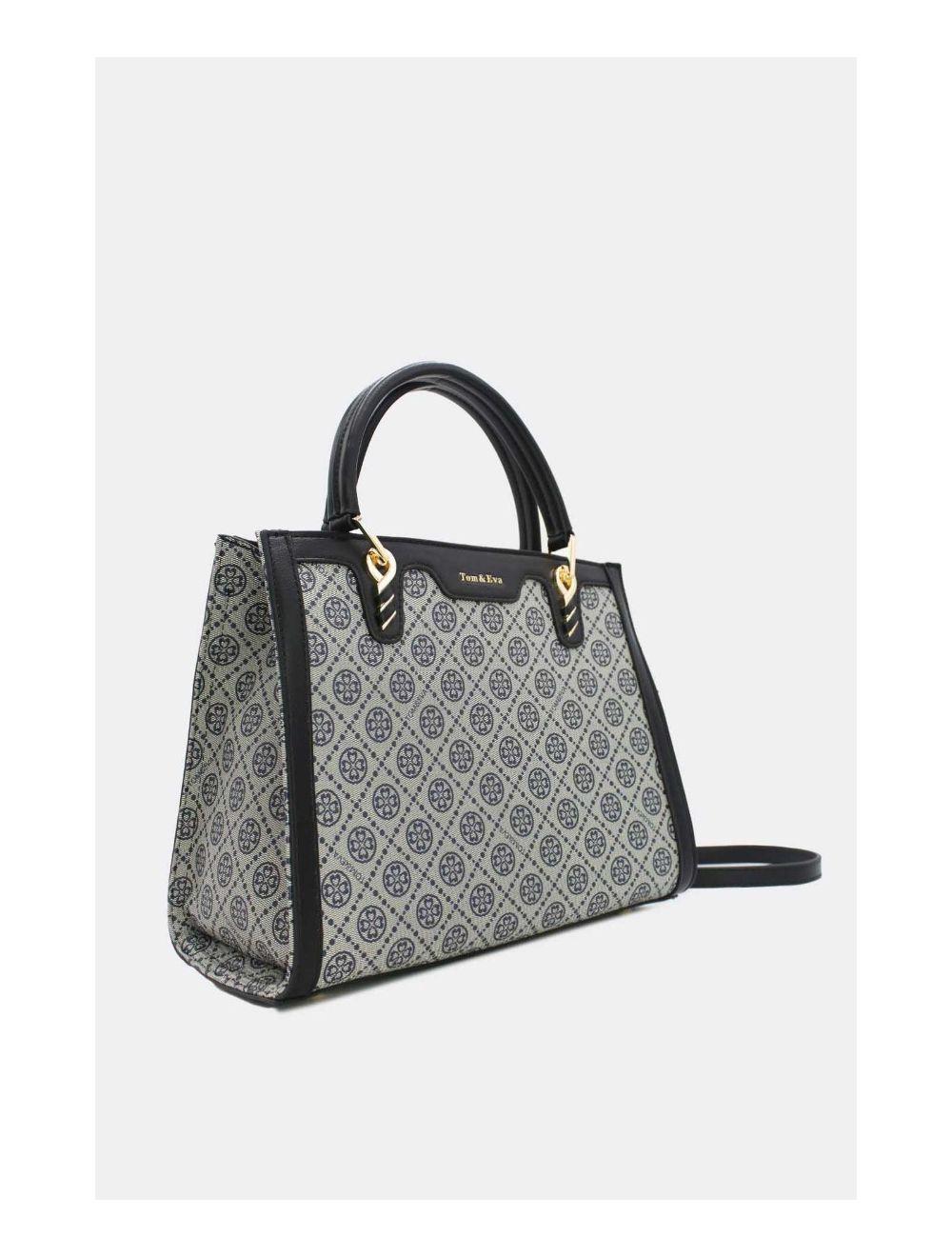 Tom&eva Sac à Main Monogramme-6934-Noir