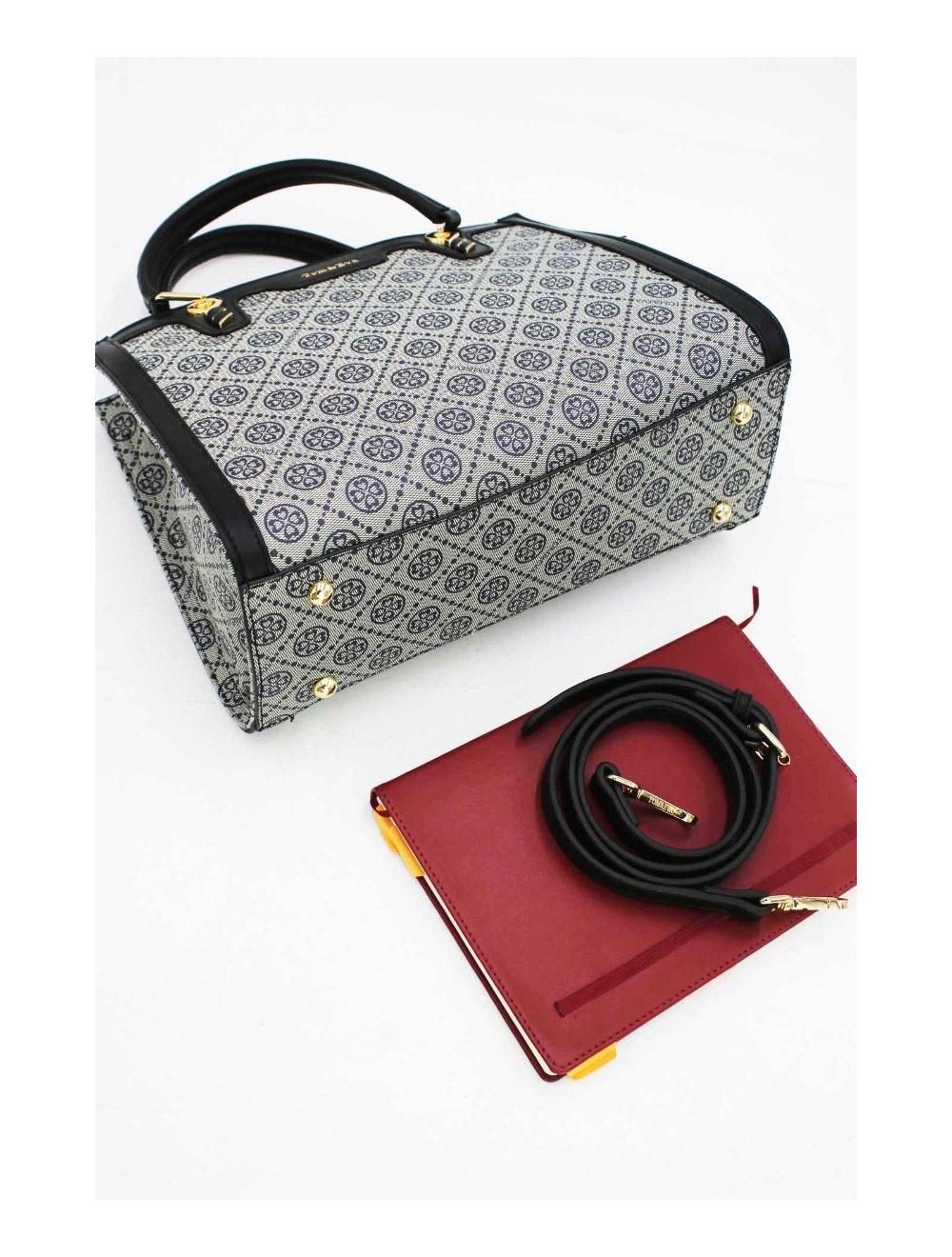 Tom&eva Sac à Main Monogramme-6934-Noir