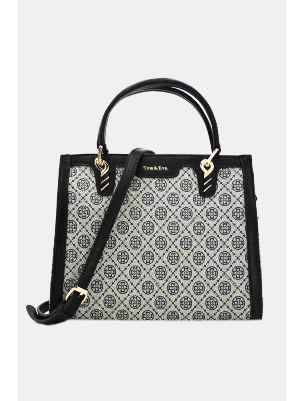 tom&eva Sac à Main Monogramme-6934-Noir