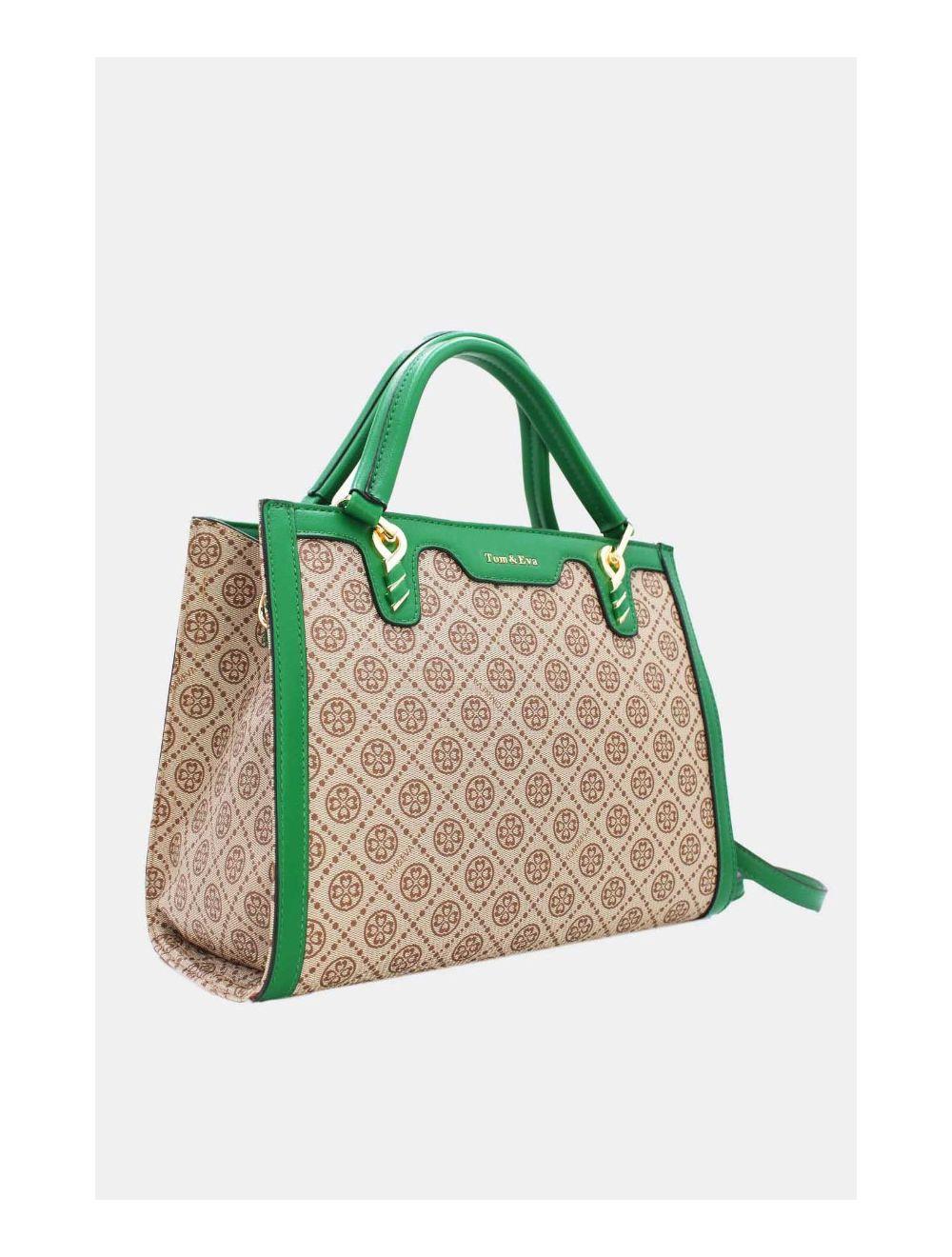 Tom&eva Sac à Main Monogramme-6934-Vert