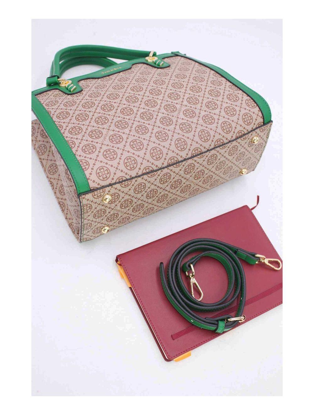 Tom&eva Sac à Main Monogramme-6934-Vert