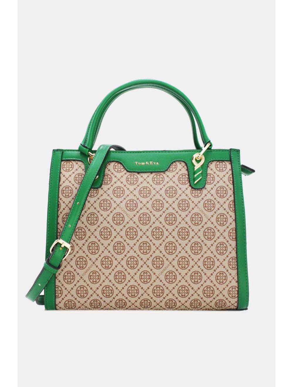 tom&eva Sac à Main Monogramme-6934-Vert